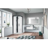 Cabine de douche GLAX 2.0 1 R (B.4,5) 100 x 100 cm verre transparent mitigeur G21R100TFL