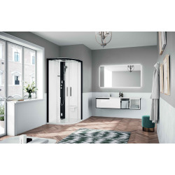 Cabine de douche GLAX 2.0 1 R (B.11,5) 90 x 90 cm verre transparent mitigeur mécanique G21R99MFL