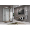 Cabine hydromassante GLAX 2.0 2 2P + F (B.11,5) 120 x 80 cm verre transparent droite G222P129DT5