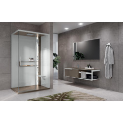 Cabine hydromassante GLAX 2.0 2 2P + F (B.4,5) 140 x 80 cm gauche mitigeur G222P140ST5