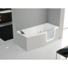 Baignoire IRIS 160 x 70 cm droite avec châssis + blanc