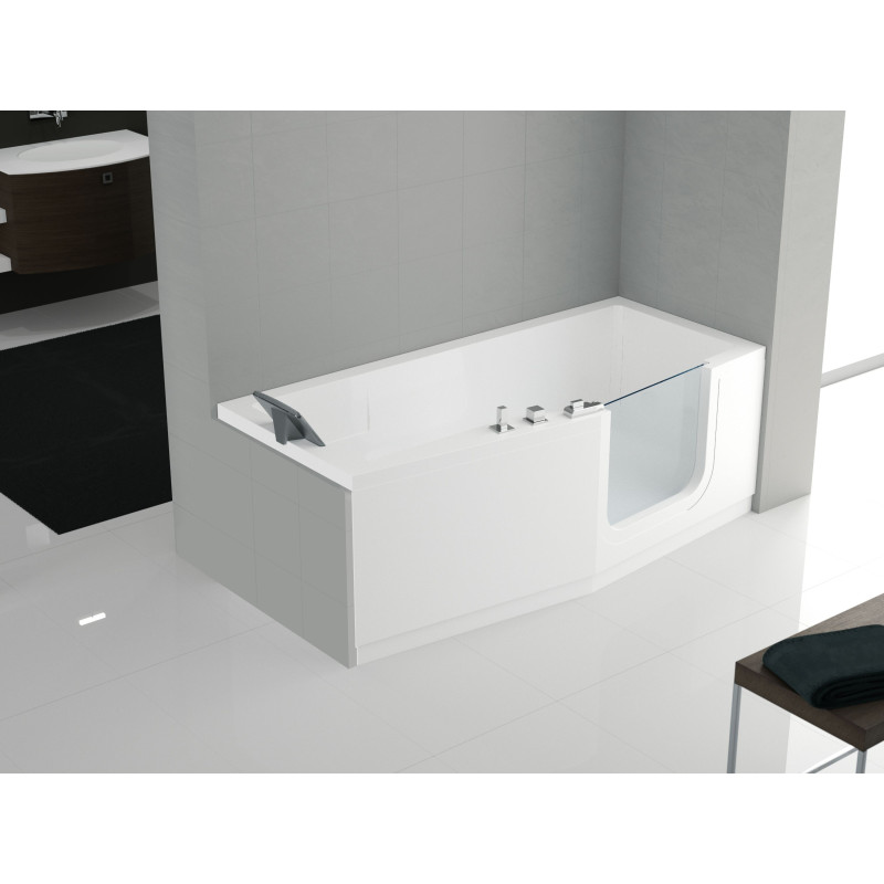 Baignoire À porte CM version robineterie 1 tablier finition chrome