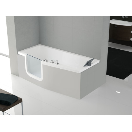 Baignoire IRIS 160 x 70 cm gauche avec châssis + blanc
