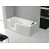 Baignoire IRIS 160 x 70 cm gauche avec châssis + blanc