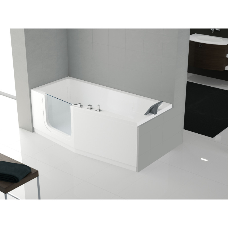 Baignoire À porte CM version robineterie 1 tablier finition chrome