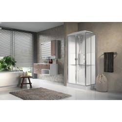 Cabine hydromassante MEDIA 2.0 A 100 x 70 cm mitigeur mitigeur mécanique hydromassage ME2A107M1F