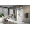 Cabine de douche MEDIA 2.0 A 100 x 70 cm mitigeur thermostatique verre transparent