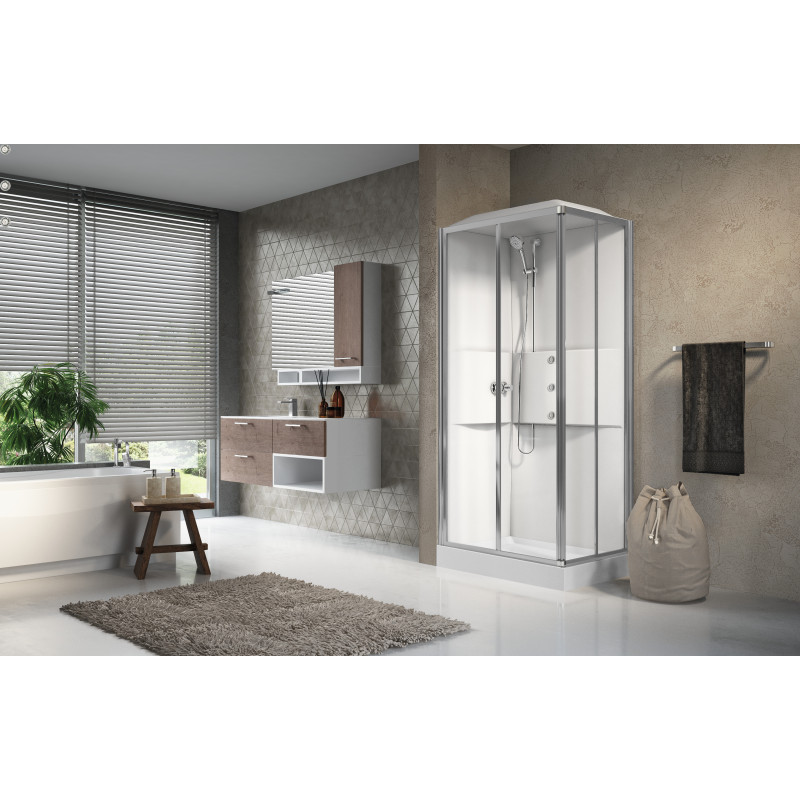 Cabine hydromassante MEDIA 2.0 A 100 x 70 cm mitigeur thermostatique hydromassage ME2A107T1