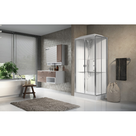 Cabine hydromassante MEDIA 2.0 A 100 x 70 cm mitigeur thermostatique hydromassage ME2A107T1