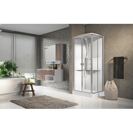 Cabine hydromassante MEDIA 2.0 A 70 x 90 cm mitigeur mitigeur mécanique hydromassage ME2A7090M1