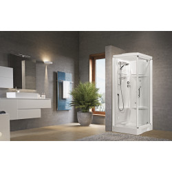 Cabine hydromassante NEW HOLIDAY G + F 80 hydromassage mitigeur mécanique coiffe avec NNHGF80M19F