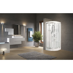 Cabine de douche NEW HOLIDAY R 90 mitigeur mécanique coiffe
