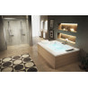 Baignoire SENSE 190 x 140 cm avec cadre + robinet blanc