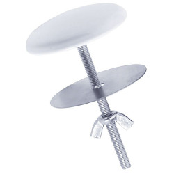 Cache-trou Ø 50 mm, épaisseur 10 mm, Zamak époxy blanc, avec joint d'étanchéité
