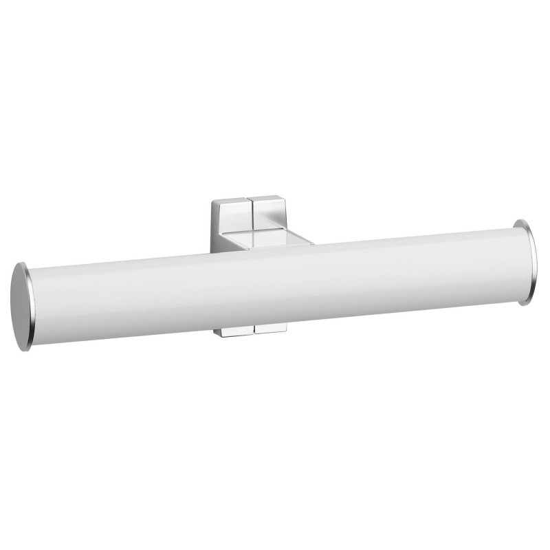 Distributeur papier WC double 265x70x67,5 mm, alu. époxy blanc-chromé Ø 38x25 mm