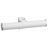 Distributeur papier WC double 265x70x67,5 mm, alu. époxy blanc-chromé Ø 38x25 mm