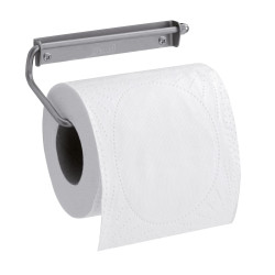 Distributeur papier WC rouleau 125 x 64 mm, fil inox poli brillant Ø 5 mm