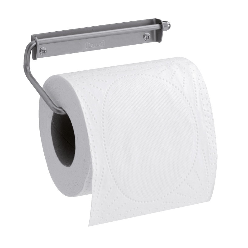 Distributeur papier WC rouleau 125 x 64 mm, fil inox poli brillant Ø 5 mm