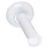 Distributeur papier WC rouleau 132 mm, acier blanc Ø 25mm, fixations invisibles