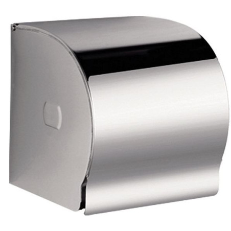Distributeur papier WC rouleau avec couvercle, 124 x 128 x 125 mm, inox poli