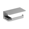 Distributeur papier WC rouleau + tablette 175 mm, alu Plié thermolaqué gris mat