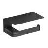 Distributeur papier WC rouleau + tablette 175 mm, alu Plié thermolaqué noir mat
