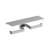 Distributeur papier WC rouleau double 325 mm, alu Plié thermolaqué gris mat
