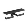 Distributeur papier WC rouleau double 325 mm, alu Plié thermolaqué noir mat