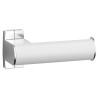 Distributeur papier WC simple 155x70x67,5mm, alu. époxy blanc-chromé Ø38x25mm