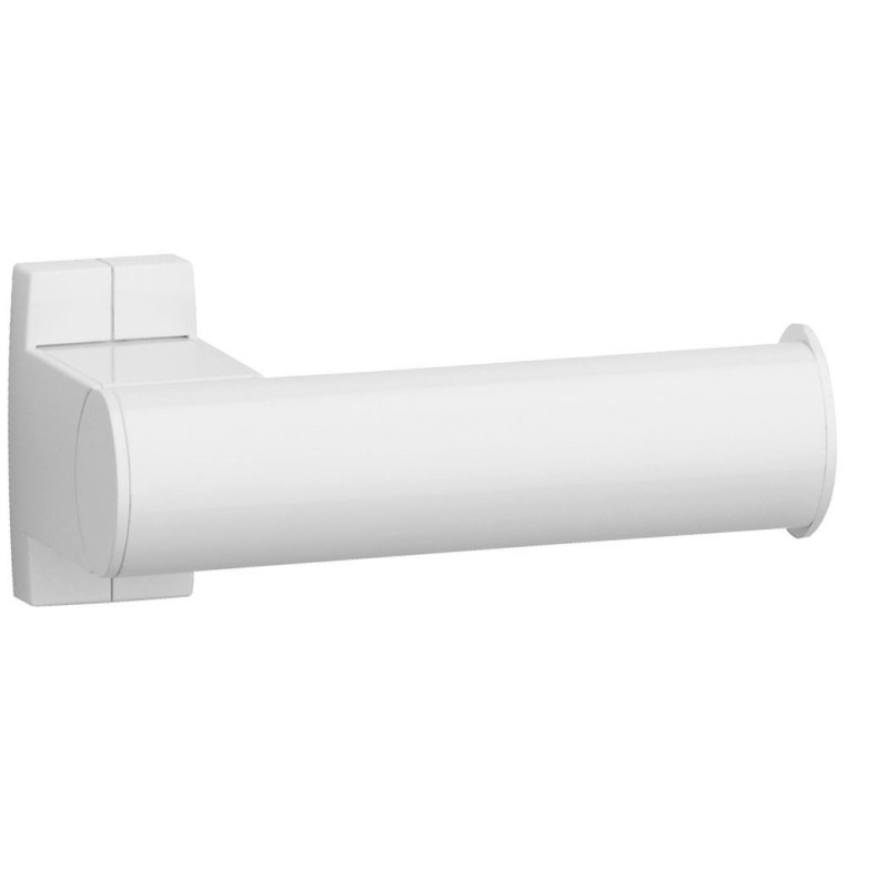 Distributeur papier WC simple 155x70x67,5 mm, tube alu. époxy blanc Ø 38x25 mm