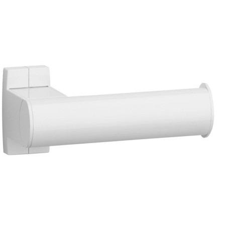 Distributeur papier WC simple 155x70x67,5 mm, tube alu. époxy blanc Ø 38x25 mm
