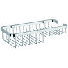 Panier de douche et porte-savon, double hauteur, inox poli brillant