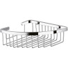 Panier de douche mural d'angle, inox poli brillant
