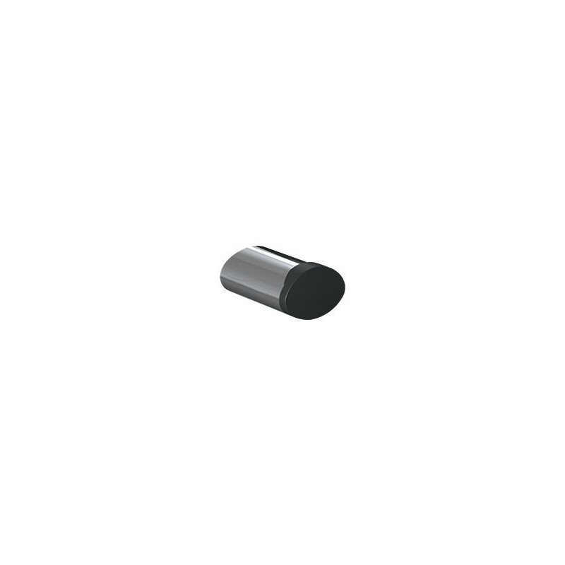 Porte-peignoir 1 tête 56 x 27 x 38 mm, tube aluminium chromé Ø 38x25 mm