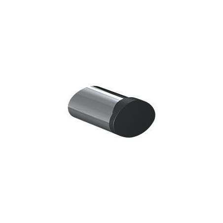Porte-peignoir 1 tête 56 x 27 x 38 mm, tube aluminium chromé Ø 38x25 mm