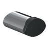 Porte-peignoir 1 tête 56 x 27 x 38 mm, tube aluminium chromé Ø 38x25 mm
