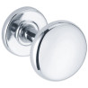 Porte-peignoir 1 tête 70 x 43 mm tête Ø 50 mm, acier chromé