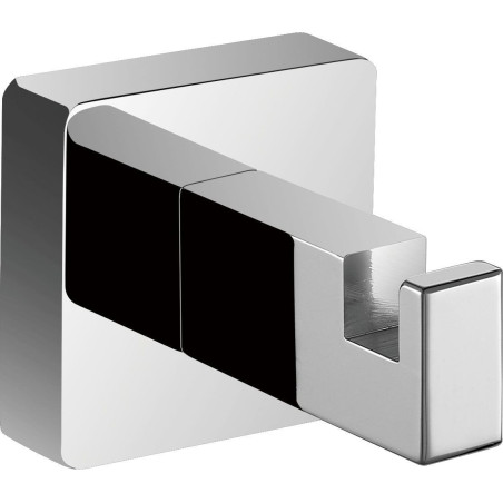 Porte-peignoir 1 tête CUBIC L38 x P51 x H38 mm, en laiton chromé
