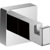Porte-peignoir 1 tête CUBIC L38 x P51 x H38 mm, en laiton chromé