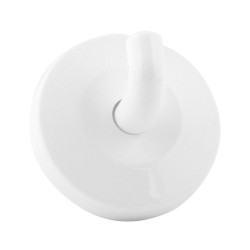 Porte-peignoir 1 tête 38 x 53 mm nylon blanc