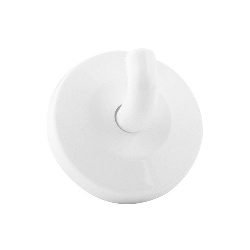 Porte-peignoir 1 tête 38 x 53 mm nylon blanc