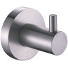 Porte-peignoir 1 tête STYLE, profondeur 45 mm, inox brossé