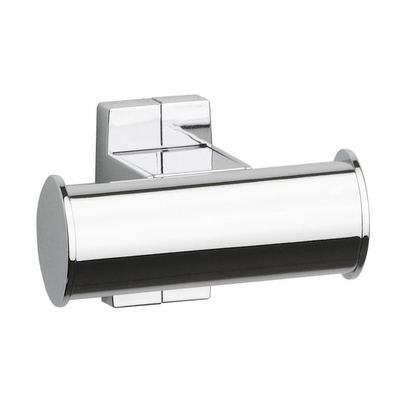 Porte-peignoir 2 têtes 105 x 70 x 67,5 mm, tube alu. anodisé Ø 38x25 mm