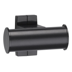 Porte-peignoir 2 têtes 105 x 70 x 67,5 mm, tube alu. époxy anthracite Ø 38x25 mm
