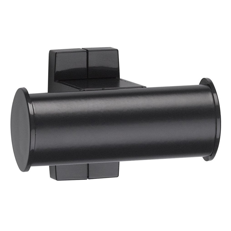 Porte-peignoir 2 têtes 105 x 70 x 67,5 mm, tube alu. époxy anthracite Ø 38x25 mm