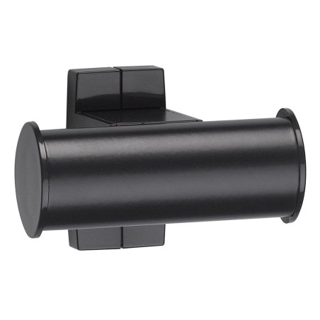 Porte-peignoir 2 têtes 105 x 70 x 67,5 mm, tube alu. époxy anthracite Ø 38x25 mm