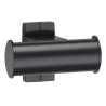Porte-peignoir 2 têtes 105 x 70 x 67,5 mm, tube alu. époxy anthracite Ø 38x25 mm