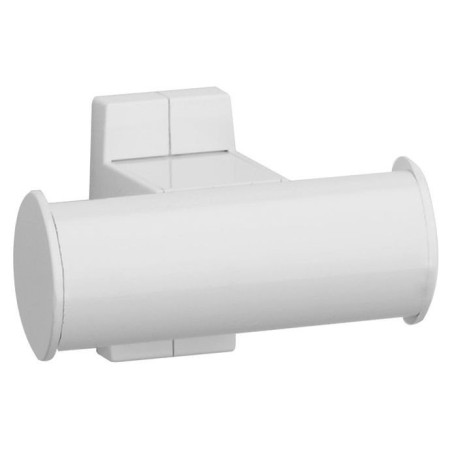 Porte-peignoir 2 têtes 105 x 70 x 67,5 mm, tube alu. époxy blanc Ø 38x25 mm