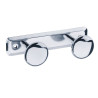 Porte-peignoir 2 têtes 182 x 68 mm, tête Ø 50 mm, acier inox 304 poli