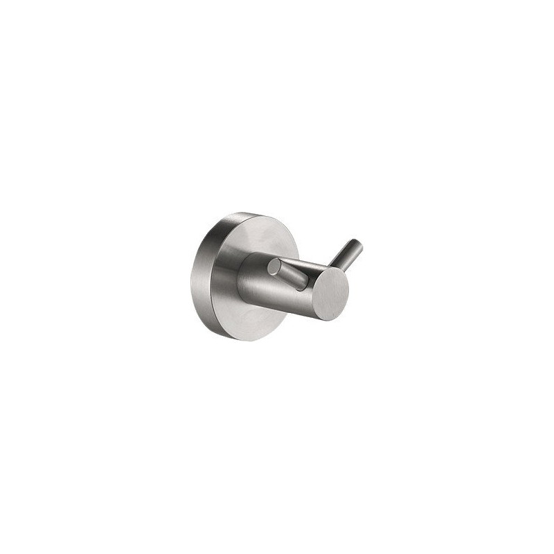 Porte-peignoir 2 têtes 43x43x45 mm, inox brossé